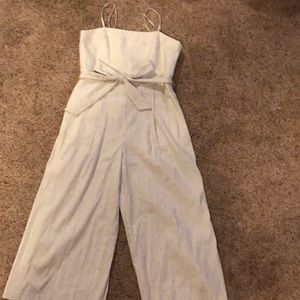 Banana Republic romper. Black and white stripped